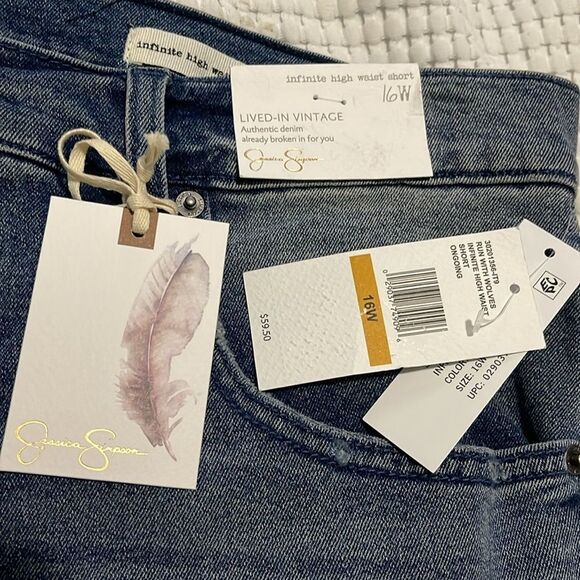 NWT- Jessica Simpson- 16W & 20W. Infinite High Waist Cut Off Short - Picture 6 of 8